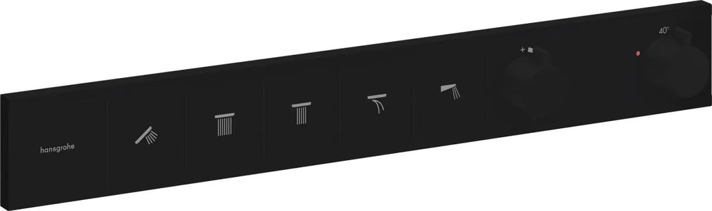 Hansgrohe RainSelect, podomietkový termostatický modul pre 5 spotrebičov, čierna matná, HAN-15384670