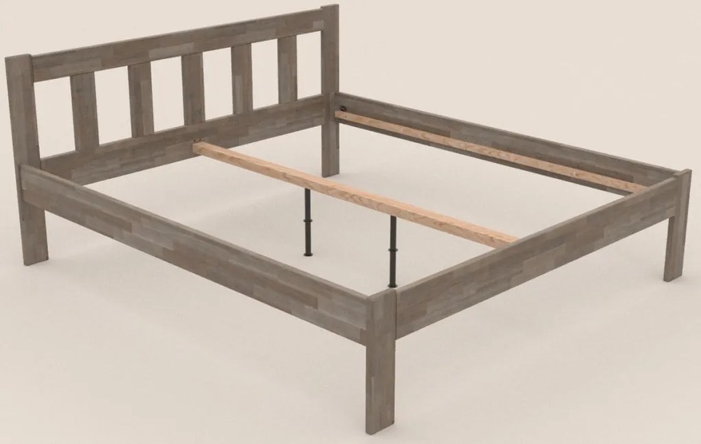 Manželská posteľ Tema 180x200 cm, šedý buk