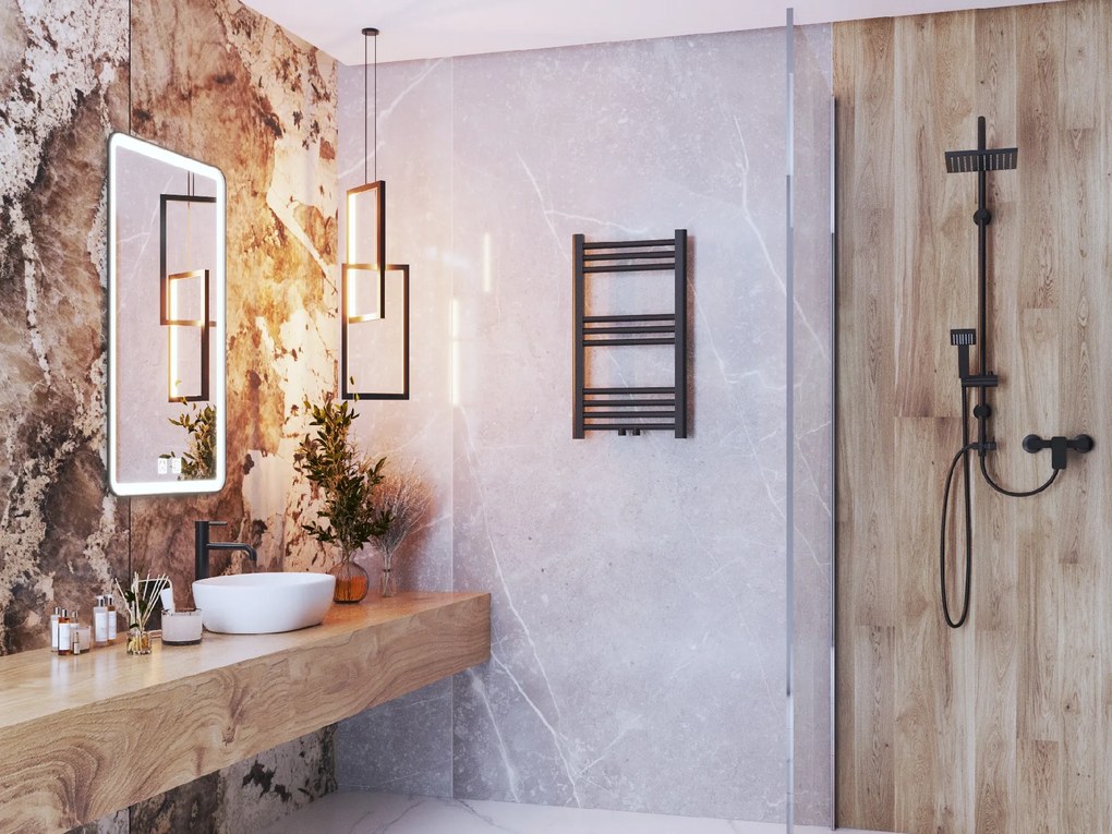 Gamma Erga Simple, vykurovacie teleso 700x300 mm, 193 W, čierna, ERG-LAV-SIMP-7030-BK