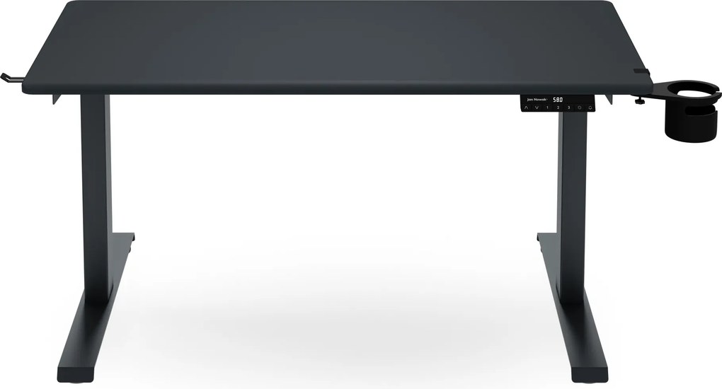 Elektrický stôl s nastavením výšky ergonomický antracitový,1200x600 mm: ARIA