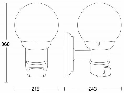STEINEL 634315 - L 560 S Vonkajšia senzorová nástenná lampa biela IP44