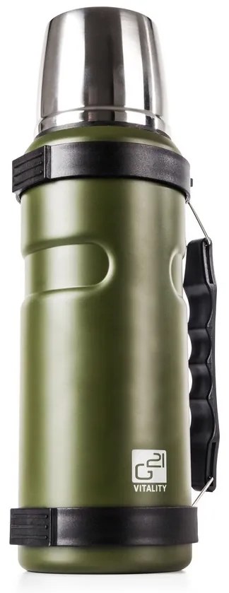Termofľaša G21 na pitie, 1000 ml, zelená s rukoväťou 60022404