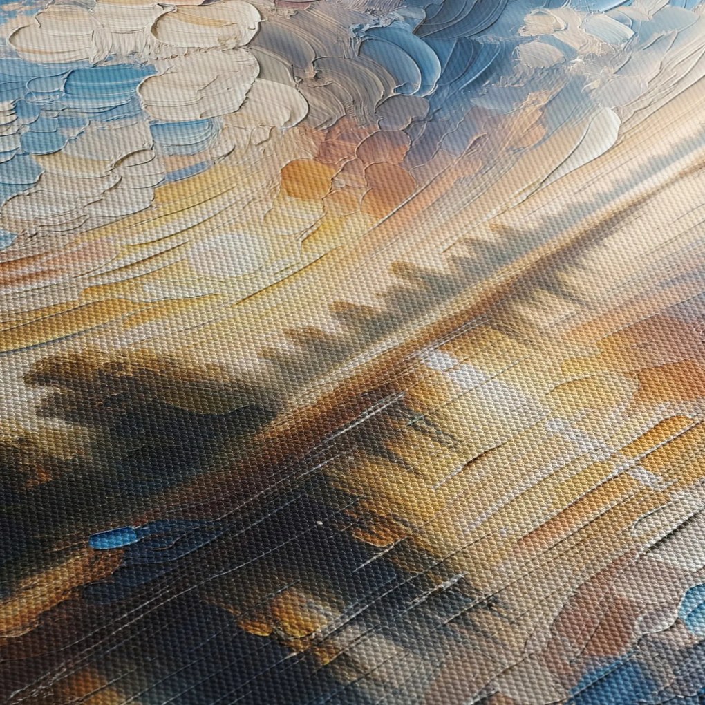 Obraz - Maľba slnka nad vodou (120x50 cm)