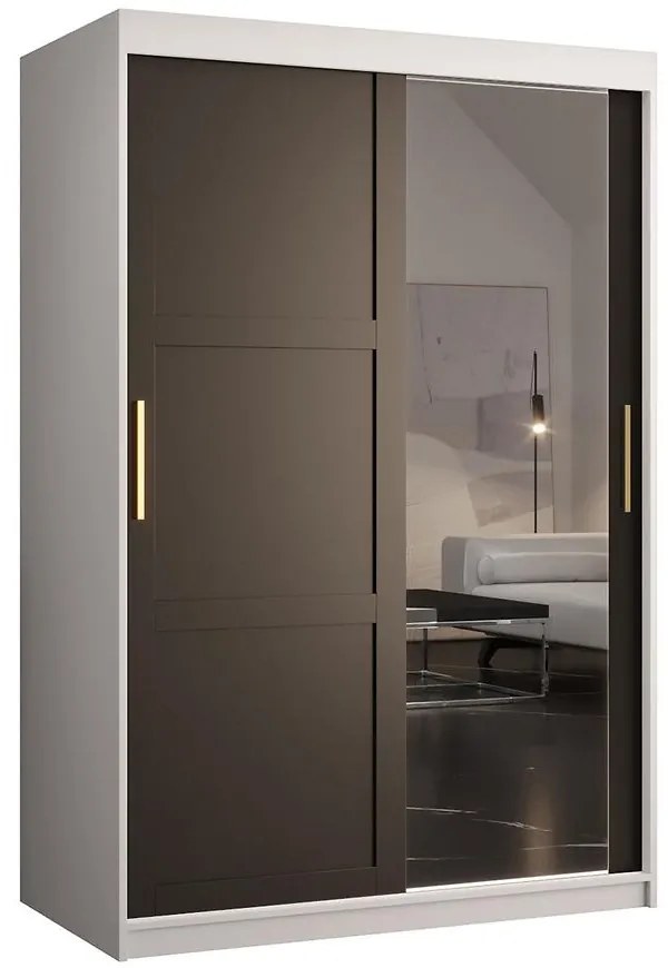 Skriňa Amiro 2 120 biely/čierny