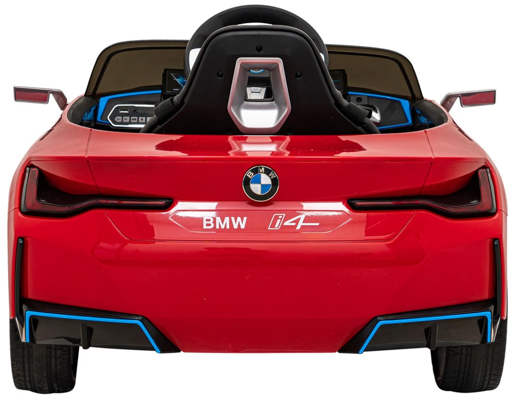 BMW i4 auto na batérie pre deti červené + diaľkové ovládanie