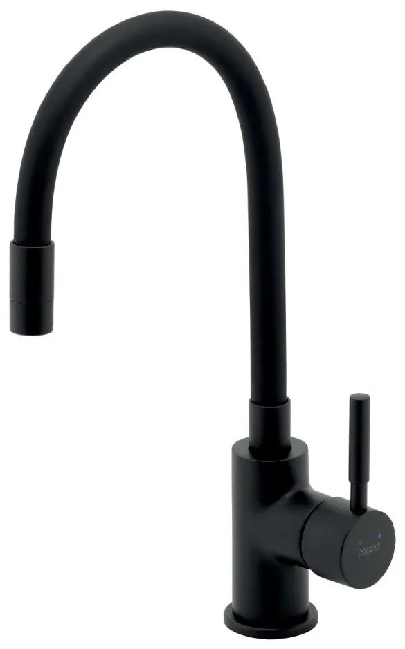 FERRO - Drezová batéria s flexibilným ramienkom matná čierna