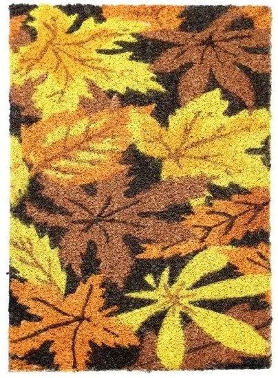 Rohožka Kokos Listy – na von aj na doma, 40x60, viacfarebná, chodba / predsieň, BO-MA