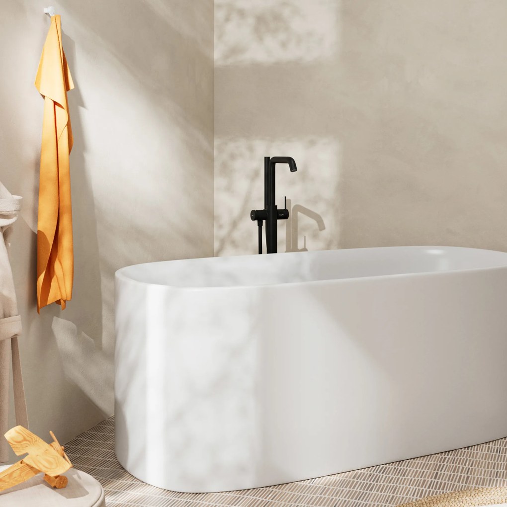 Hansgrohe Tecturis S, páková vaňová voľne stojaca batéria na podlahu, čierna matná, HAN-73440670