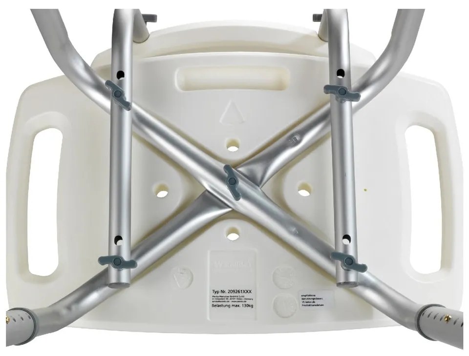 Sedacia stolička s operadlom do sprchy Wenko Stool With Back, 54 × 49 cm
