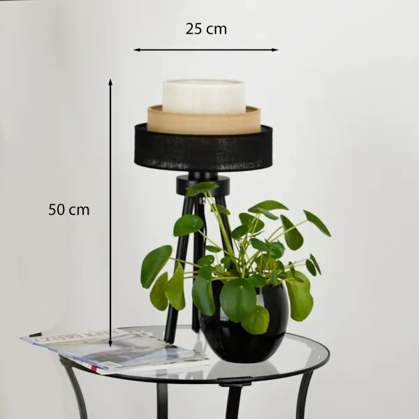 Brilagi - Stolná lampa ASPEN LUNETA 1xE27/15W/230V čierna/béžová/krémová