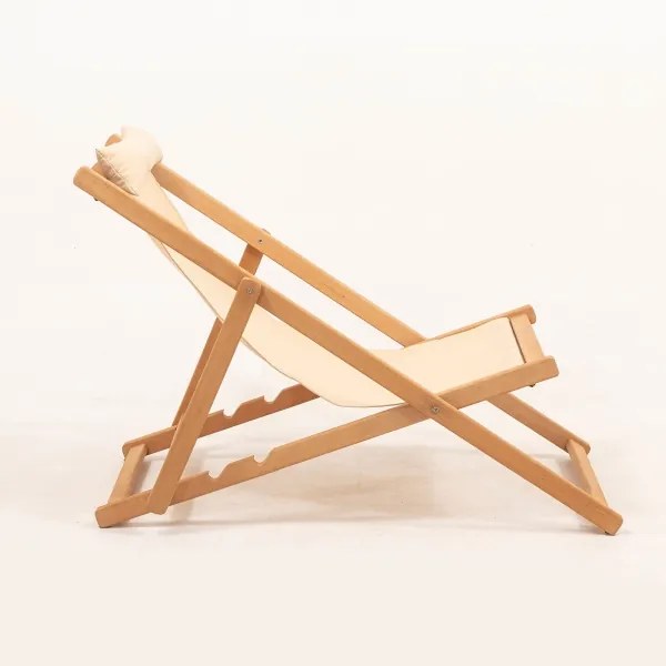 Záhradné lehátko béžové/habr