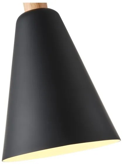 Luster na lanku 1xE27/15W/230V čierna pr. 20 cm