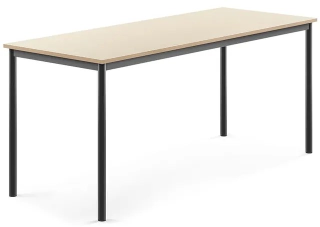 Stôl BORÅS, 1800x700x760 mm, laminát - breza, antracit