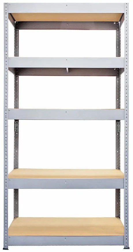 Regál kovový skladovací pozinkovaný 194x100x50 cm – 5 políc/300 kg