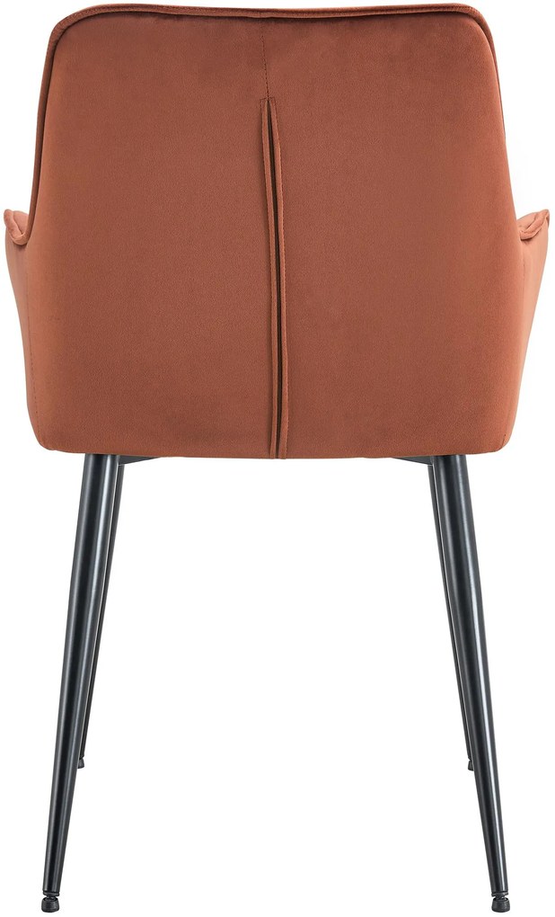 Jedálenská stolička Ferndale - zamat - hnedá