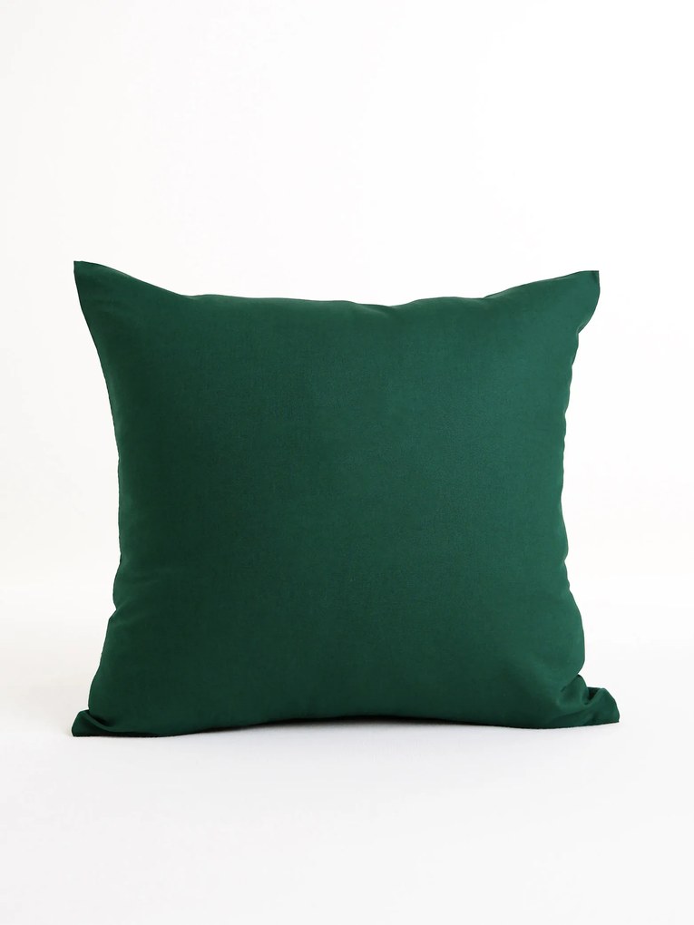 Bavlnená obliečka na vankúšik Renforcé 40 × 40 cm – Jasmine tmavozelená