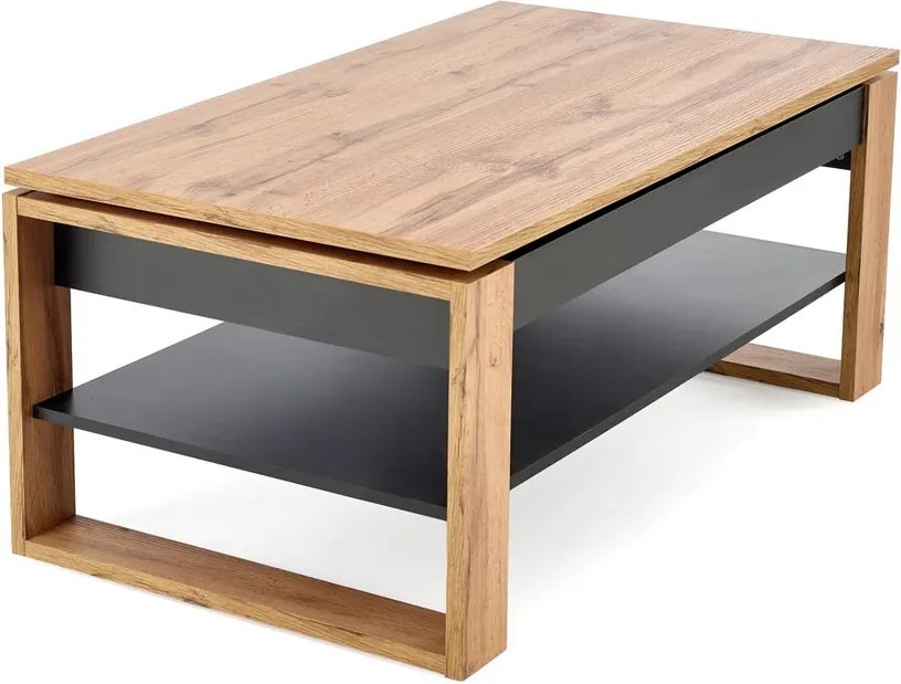 Konferenční stolek Betty s výklopnou deskou dub artisan/černý