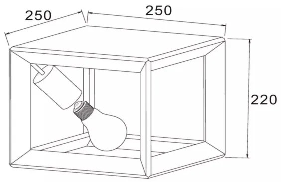 Lucide 73102/01/15 - Stropné svietidlo THOR 1xE27/60W/230V