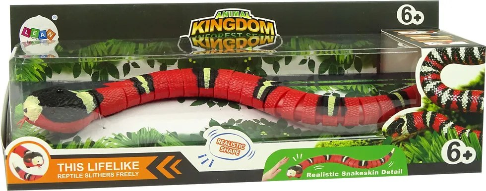 LEAN Toys Diaľkovo ovládaný had Touch Red Black Stripes