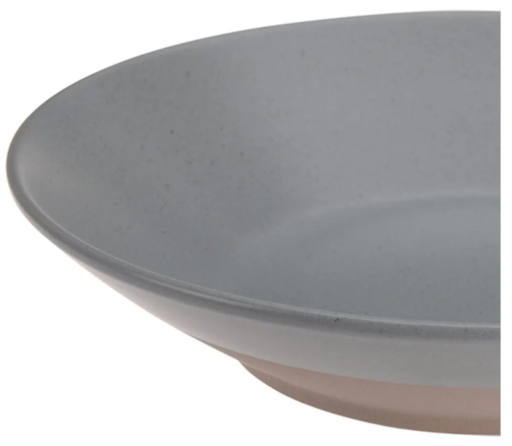 Kameninový hlboký tanier Clay, (fi) 21 cm, sivý
