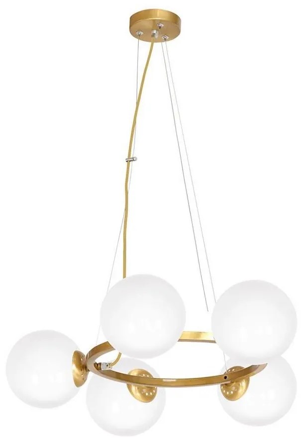 Luster na lanku VIENNA 5xE14/40W/230V zlatá