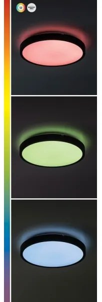 Rabalux 71441-LED RGB stropné svietidlo ALENZO 36W/230V IP44 Wi-Fi čierne