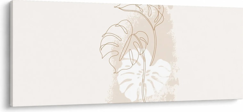 Obraz - Line art monstera N⁰1 (120x50 cm)