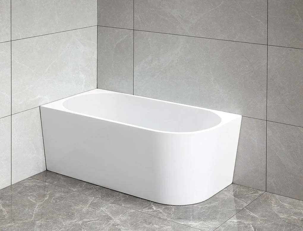 Aqualine Aqualine, TIBERA L rohová stojaca vaňa 140x70cm, biela, E1066