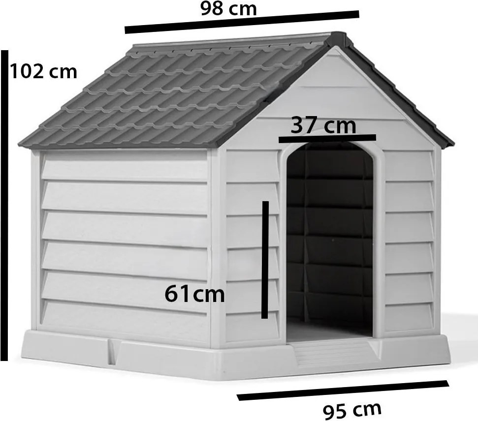 Domček pre psa Dora (biela + tehlová). Akcia -19%. Vlastná spoľahlivá doprava až k Vám domov. 1146140