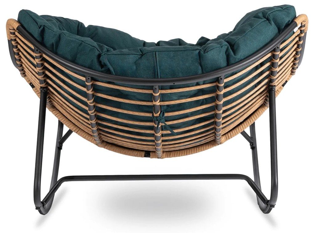 PROXIMA.store - Dizajnové hojdacie záhradné kreslo ELTON FARBA: zelená