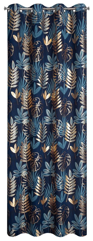 ZÁVES NA KRÚŽKOCH RINA 140X250 CM LISTY