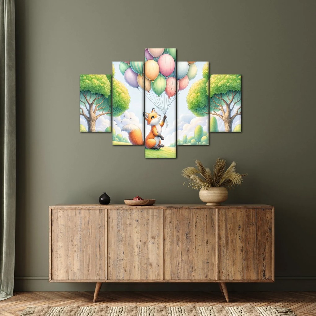 Obraz – Šťastná líška (150x105 cm)