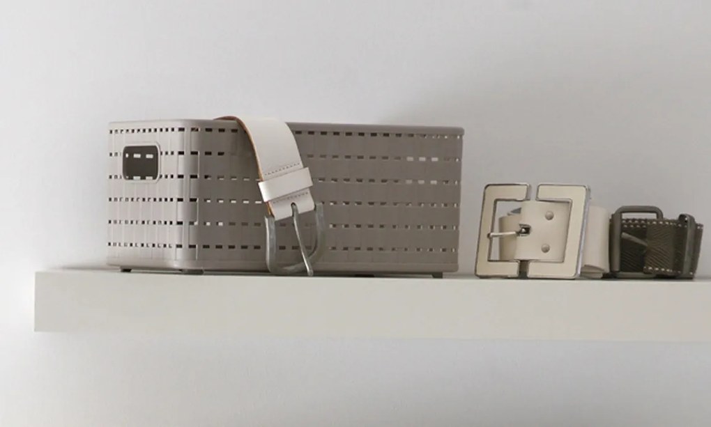 Rotho Plastový košík COUNTRY, rovný, béžový (4l - 24x16x11)