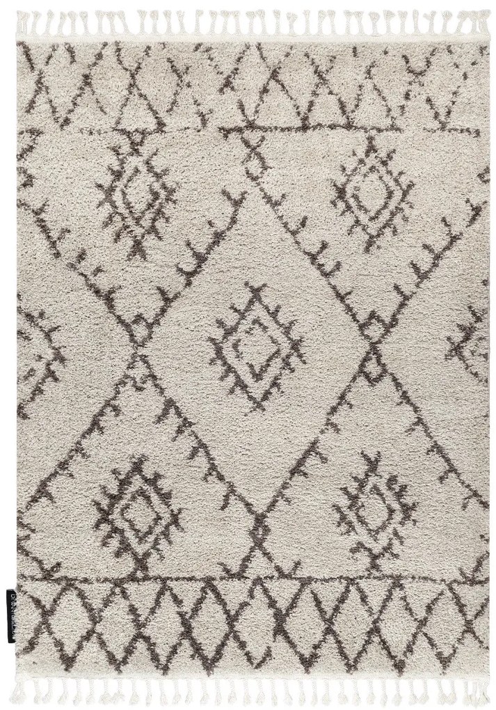 Dywany Łuszczów, Kusový koberec Berber Fez G0535 cream and brown, 140x190, béžová, obývacia izba