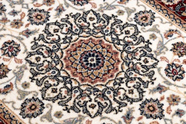 Koberec NAIN Ornament, ramka 6635/51036 béž / bordo