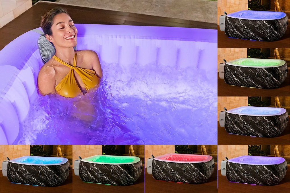 BESTWAY Lay-Z-Spa Hollywood Luxe AirJet Vírivka, 180 x 180 x 66 cm, 6 osôb 6001F