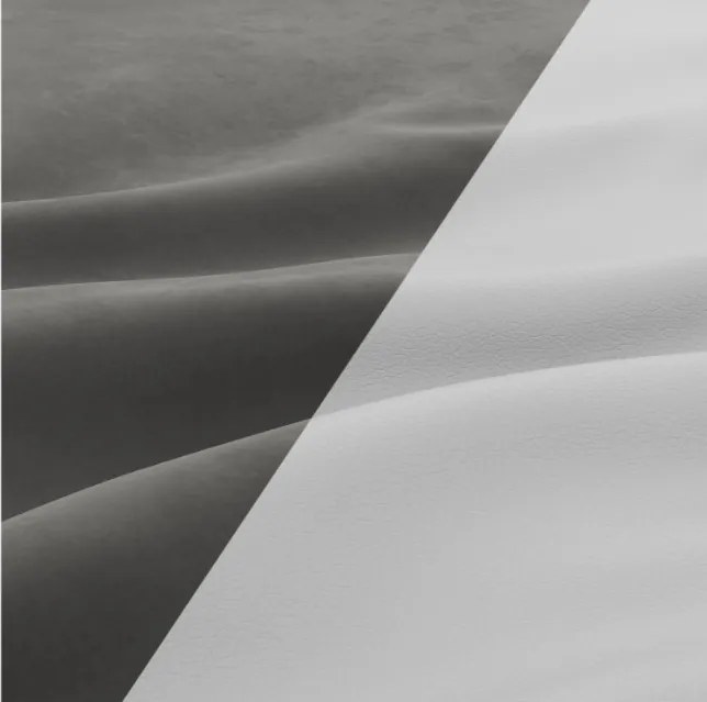 Sedacia súprava FORESTA ULL v tvare U tmavosivá / biela