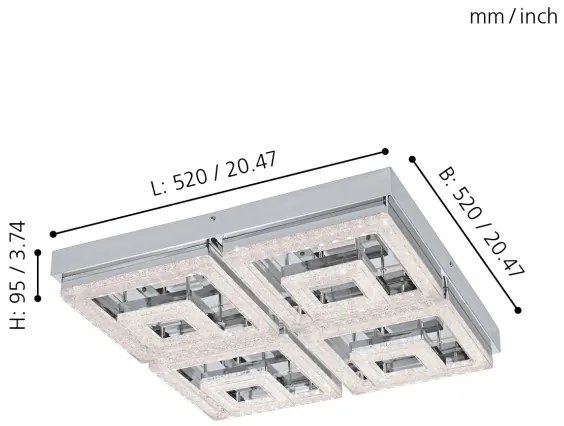 Eglo 95661 - LED Stropné svietidlo FRADELO LED/48W/230V