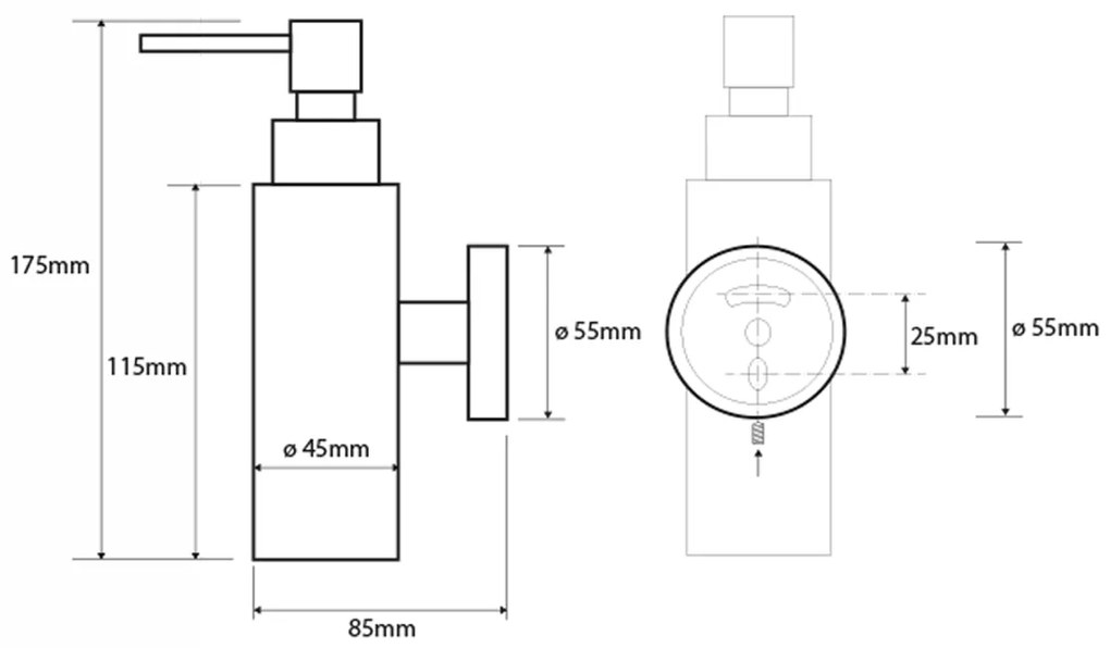 Sapho Sapho, X-ROUND dávkovač mydla 150ml, chróm, XR104