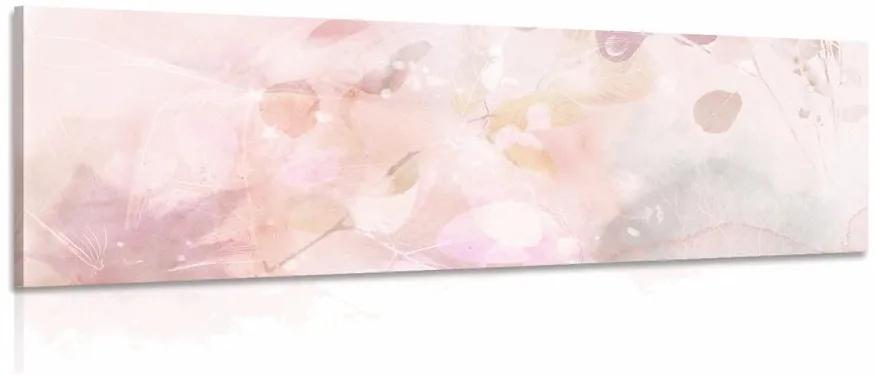 Obraz jesenné listy v ružovom nádychu Varianta: 150x50