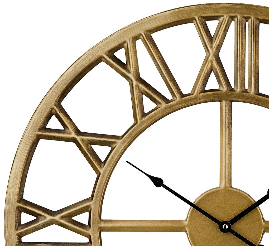Nástenné hodiny ø 61 cm zlaté NOTTWIL Beliani
