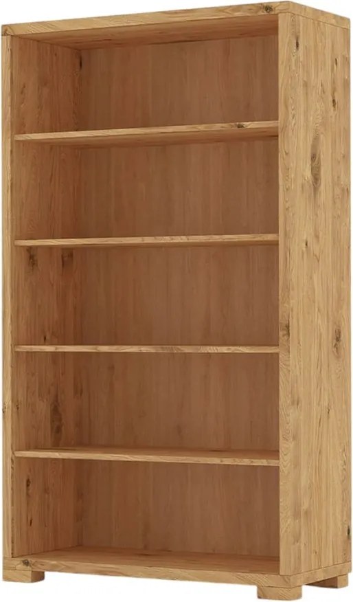 Široká dubová knižnica z masívu, 100x43x174 cm