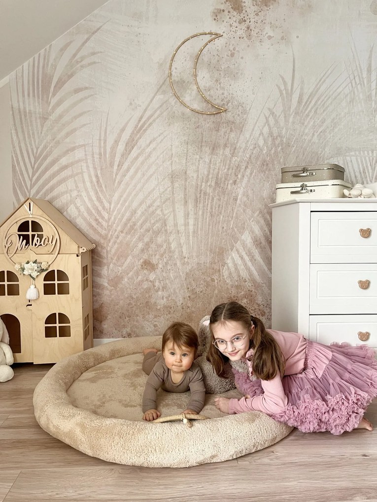 Detské plyšové hniezdo/ podložka na hranie, BEIGE