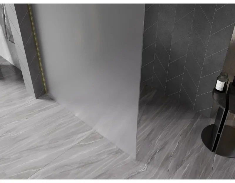 Mexen, Mexen Kioto-X sprchová stena 70 x 200 cm, matná 10 mm, brúsené zlato - 800-070-101-55-30-X