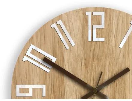 Sammer Jedinečné drevené nástenné hodiny SLIM hnedé 33 cm SlimWoodBrown