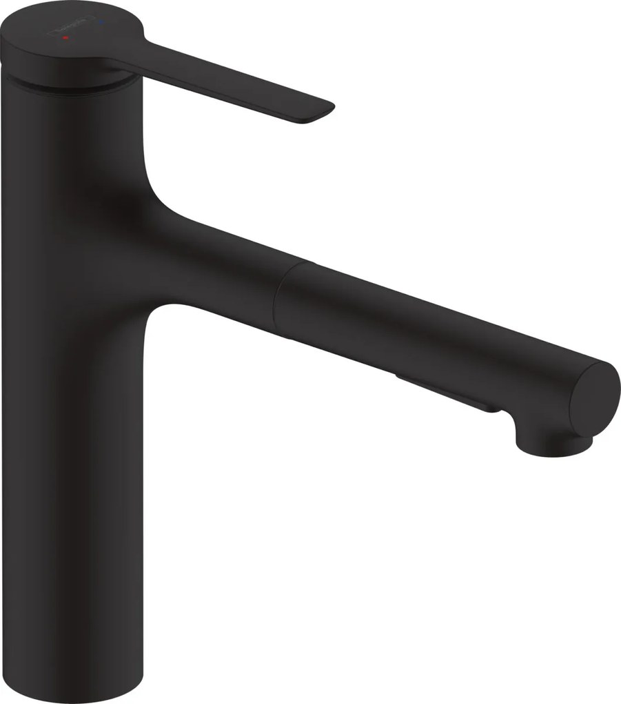 Hansgrohe Zesis M33, páková kuchynská batéria 160, vyťahovacia sprška, 2jet, sBox, čierna matná, HAN-74823670