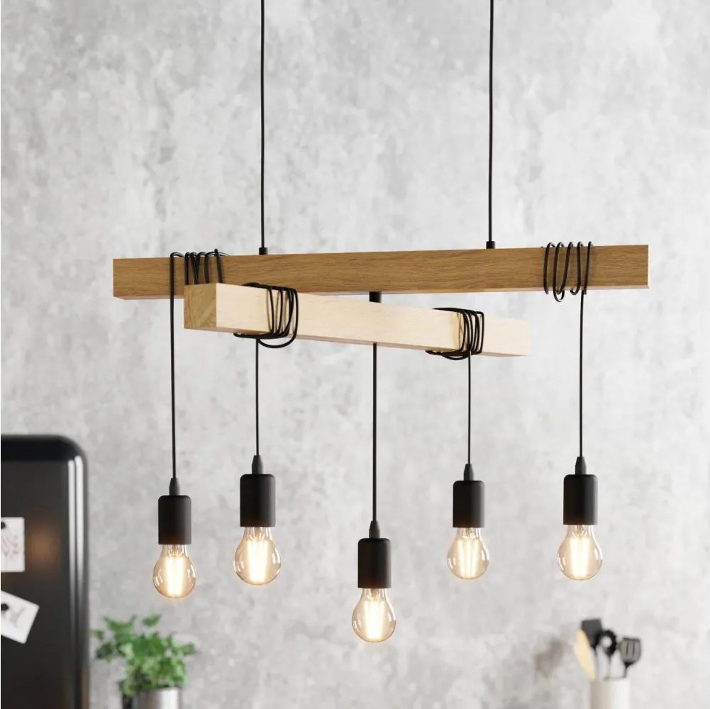 Eglo 43629 - Luster na lanku TOWNSHEND 5xE27/60W/230V
