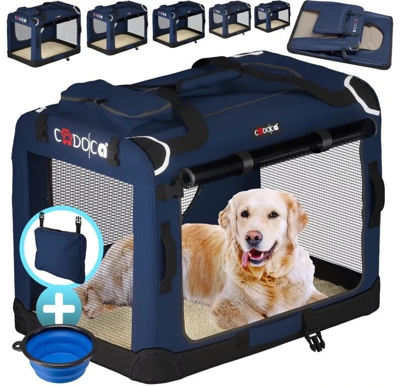 InternetovaZahrada Prenosná taška pre psa XL 82x58x58 cm - modrá