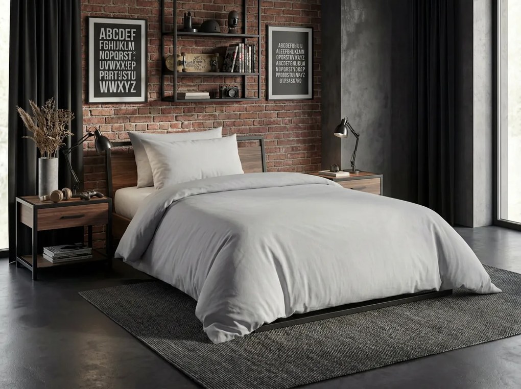 Bavlnené obliečky CALMORA svetlosivé Rozmer obliečky: 70 x 90 cm | 140 x 220 cm