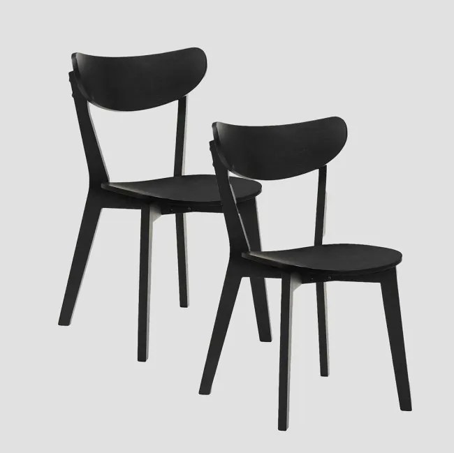 Set dvoch jedálenských stoličiek VIERI čierne 718137